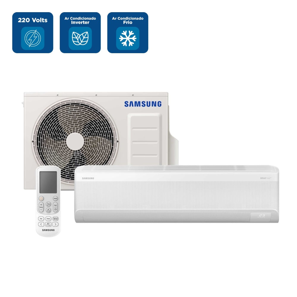 Ar Condicionado Split Inverter Samsung WindFree AI 24000 BTU/h Frio AR60F24D1AWNAZ - 220 Volts - Imagem 2